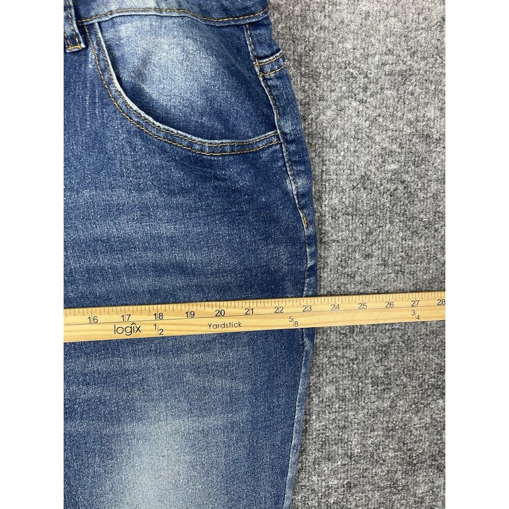 Jessica Jeans Plus Women's 4XL Blue Distressed Tapered Leg - Picture 6 of 8